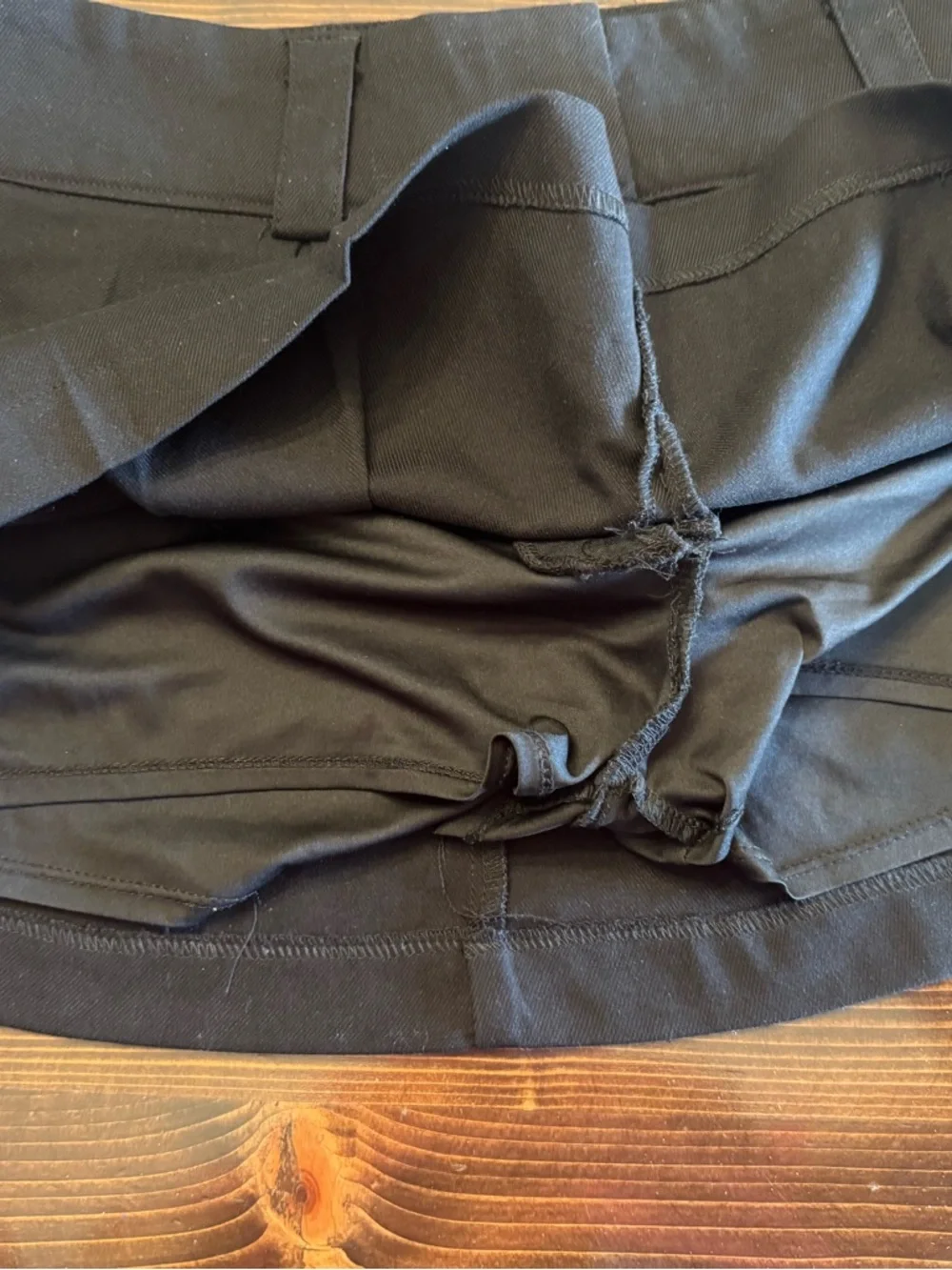 Garage Black Ultra Mini Skirt with Pleated‎ Detail Size M